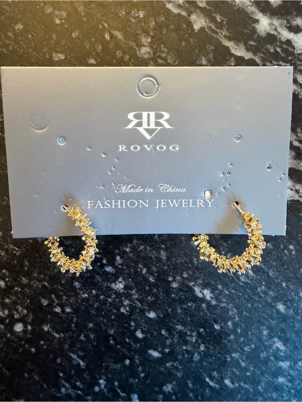Small Gold Clustered Hoop Earrings